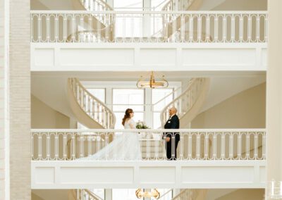 bride & groom balcony